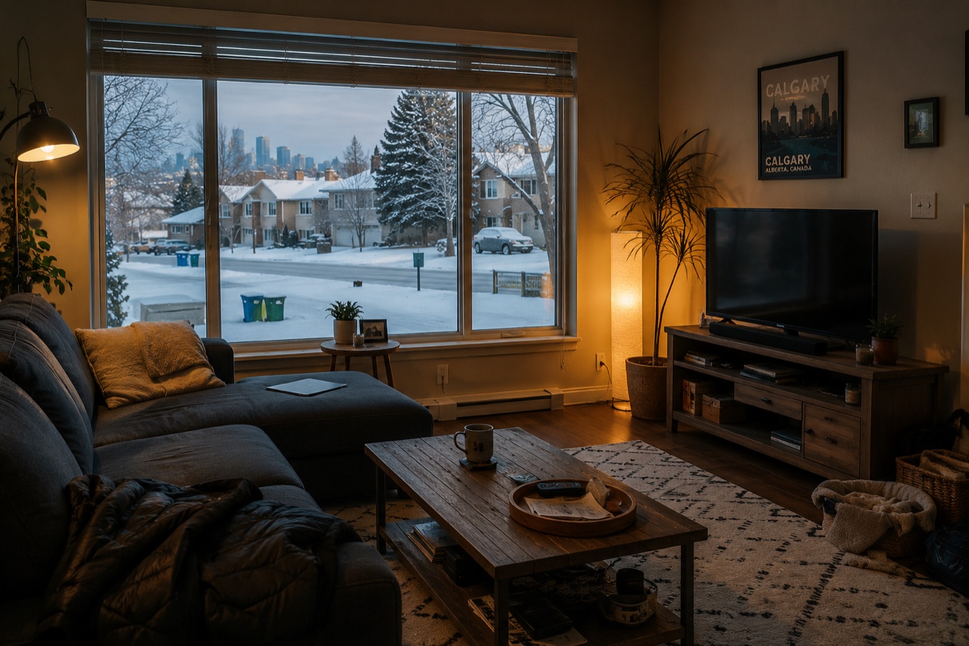 Living room before regular cleaning